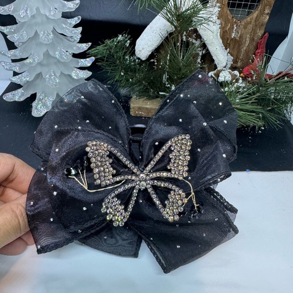 Black hair bow clip NWT - Picture 8 of 8